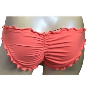 Victoria's Secret Neon Nectar Ruffle Cheeky Swim Bottom XS